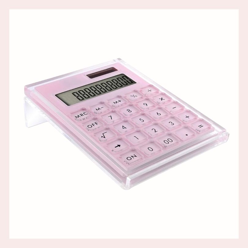 pink clear calculator