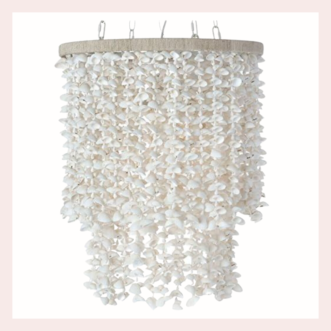 waterfall shell chandelier