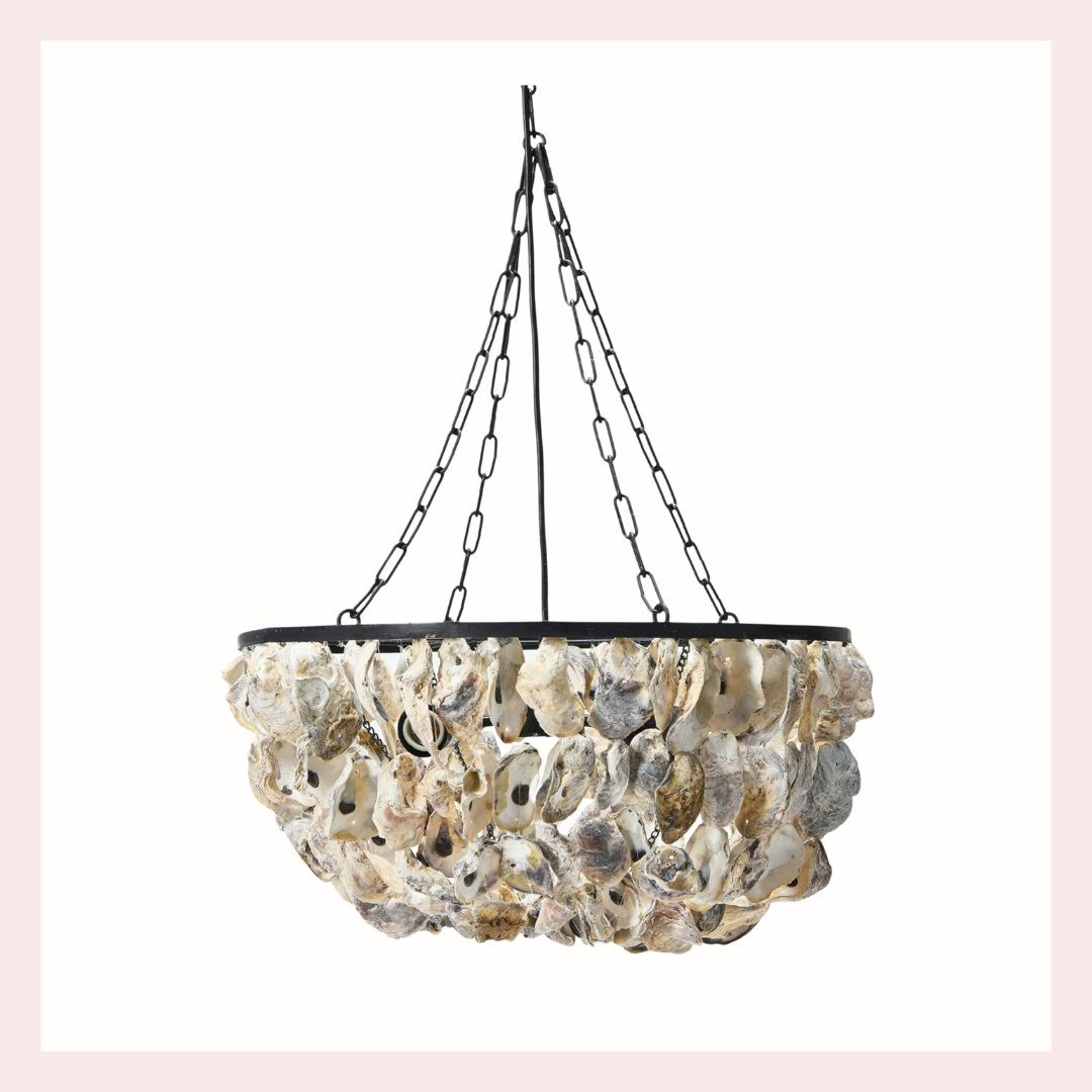 oyster shell chandelier