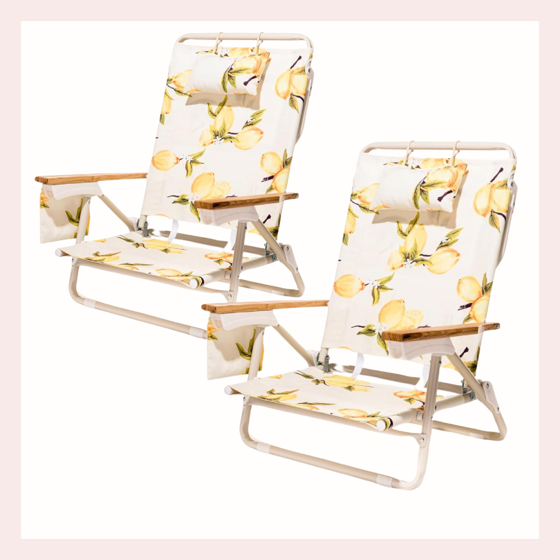 vintage lemon beach chairs