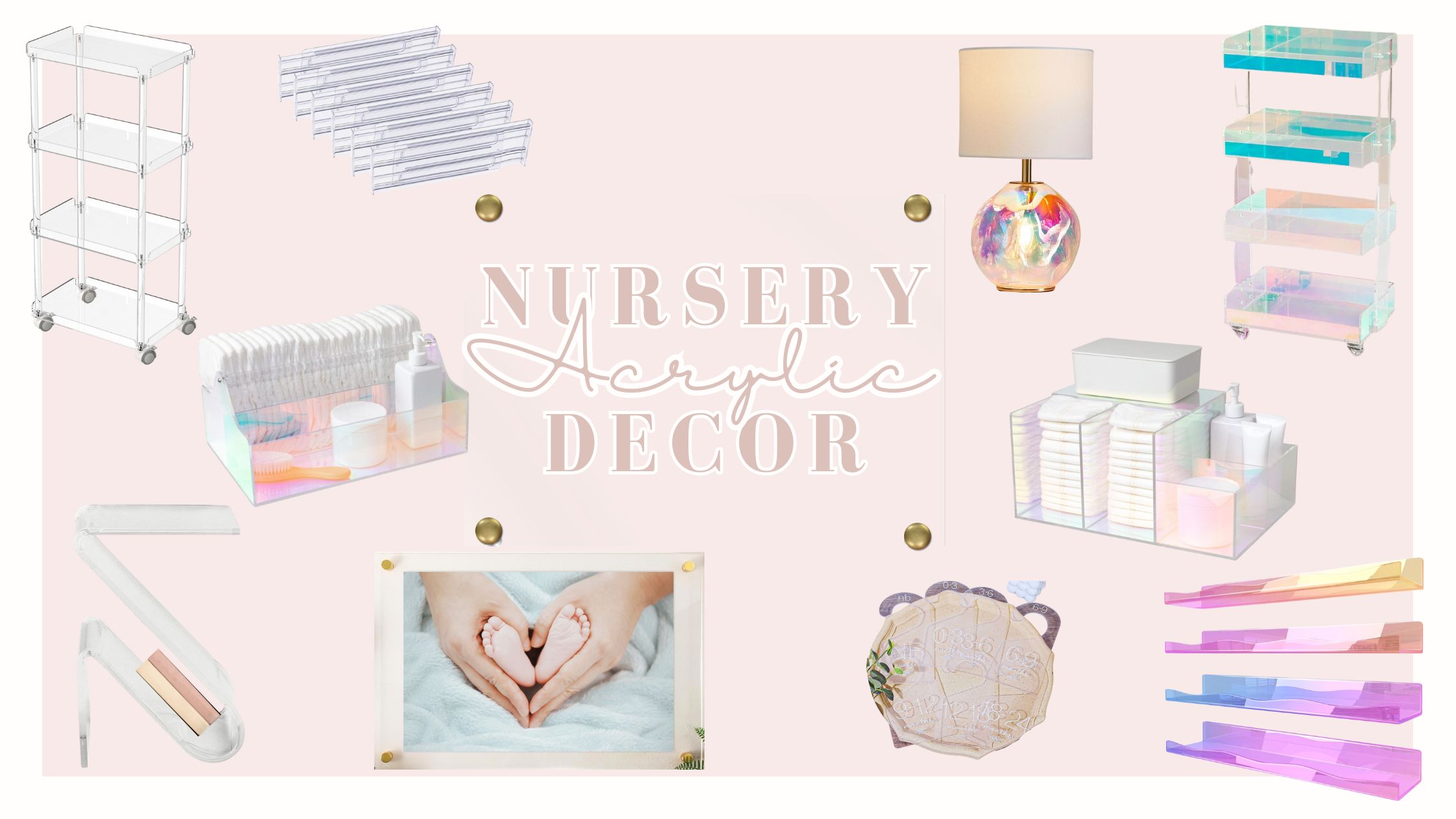 acrylic nursery decor and storage