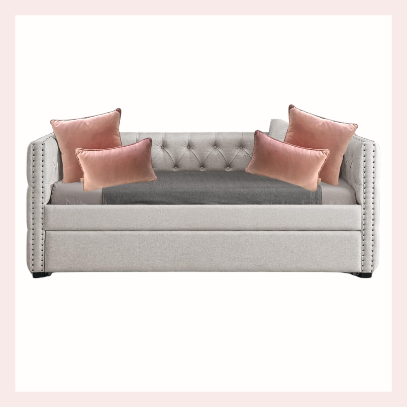 Linen Tufted Daybed