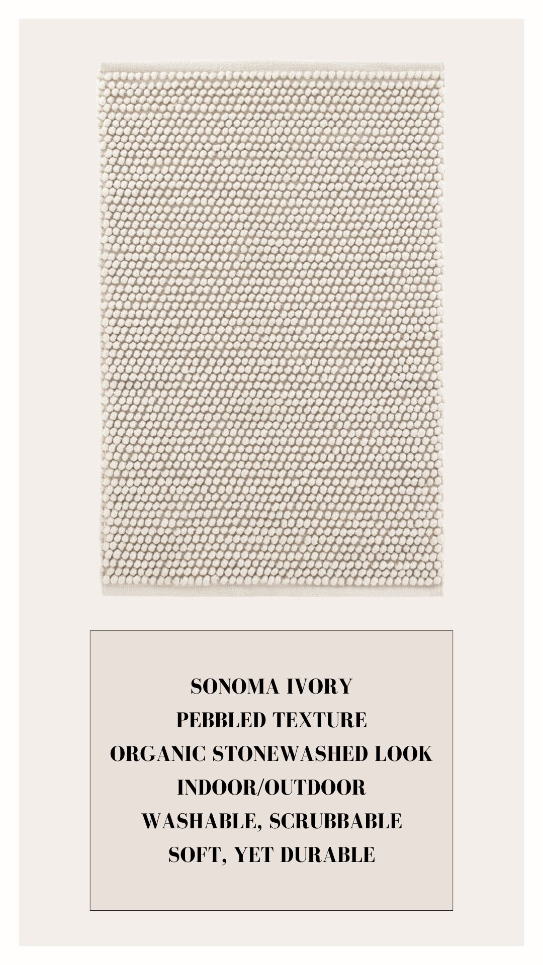 sonoma ivory performance rug